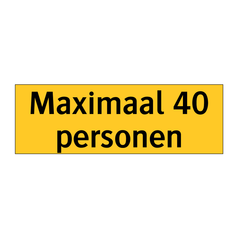 Maximaal 40 personen
