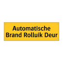 Automatische Brand Rolluik Deur
