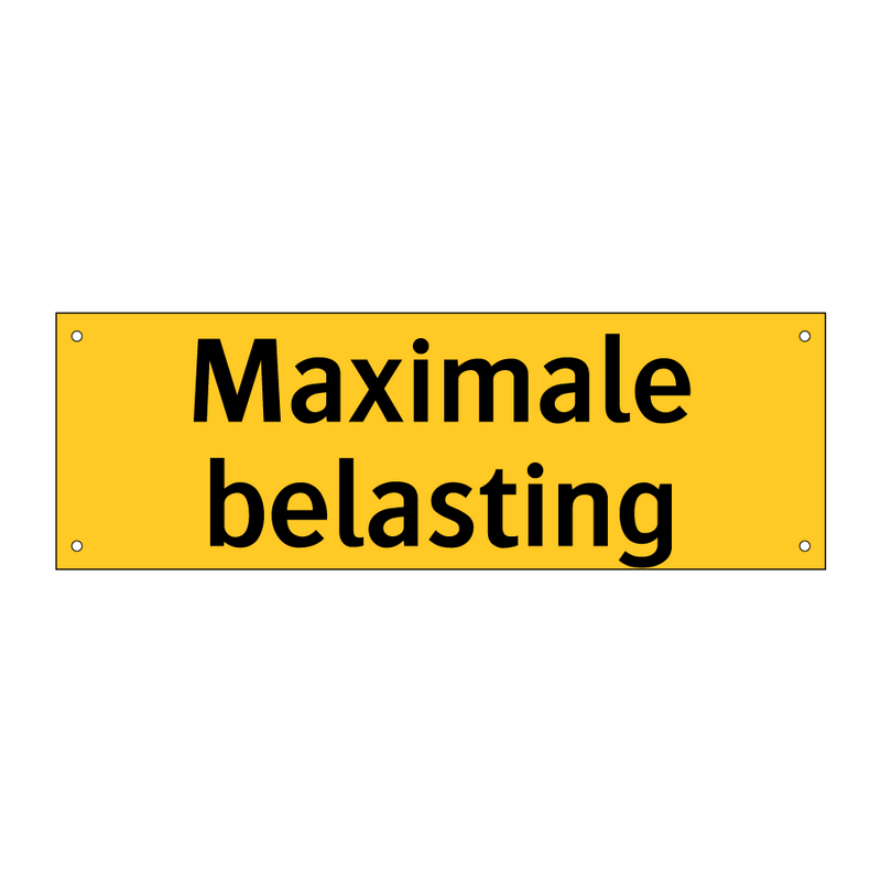 Maximale belasting