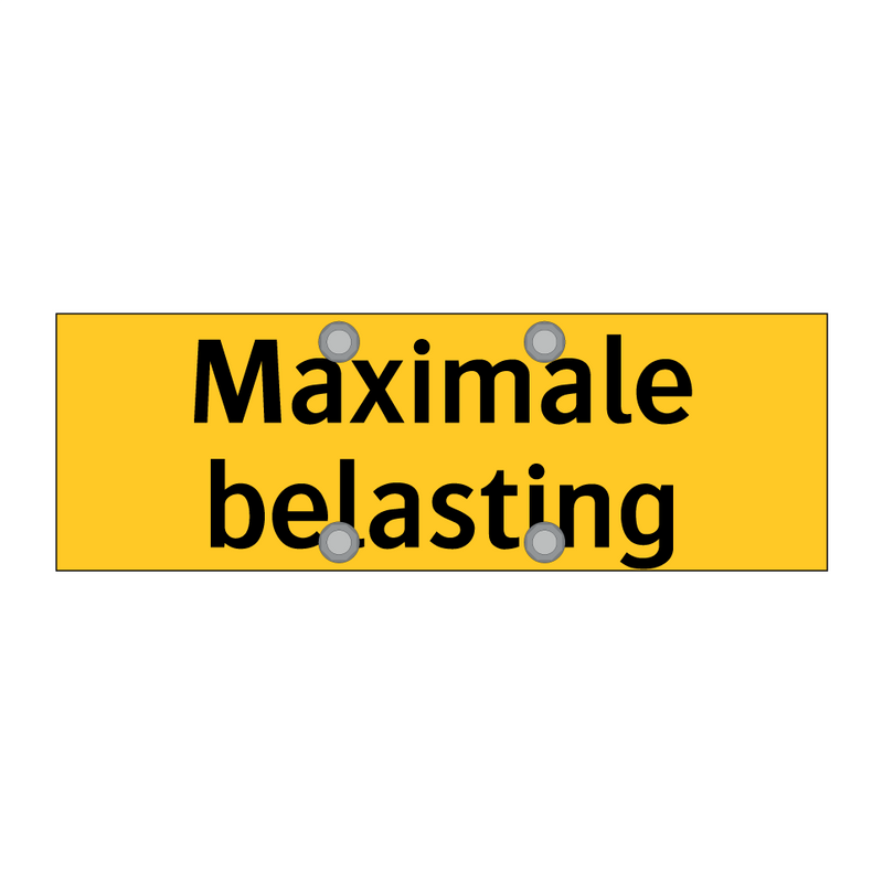 Maximale belasting