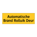Automatische Brand Rolluik Deur