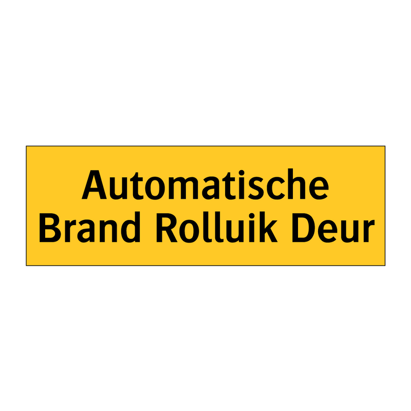 Automatische Brand Rolluik Deur