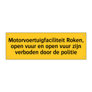 Motorvoertuigfaciliteit Roken, open vuur en open vuur /.../