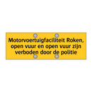 Motorvoertuigfaciliteit Roken, open vuur en open vuur /.../