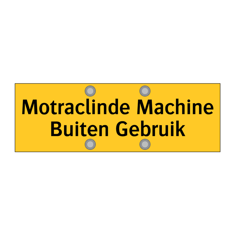 Motraclinde Machine Buiten Gebruik
