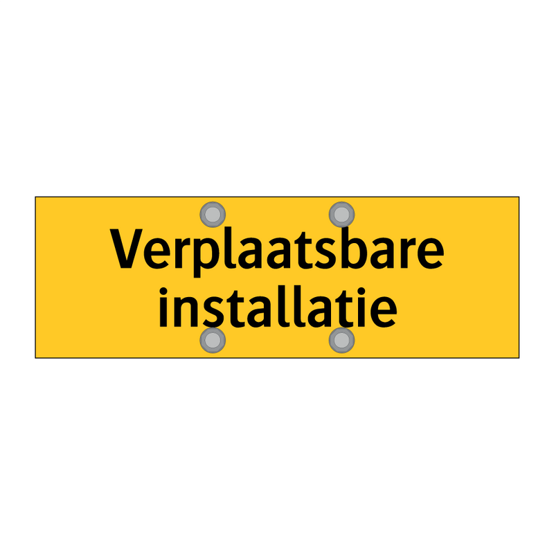 Verplaatsbare installatie