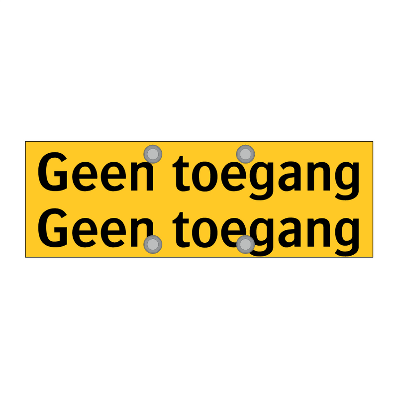 Geen toegang Geen toegang