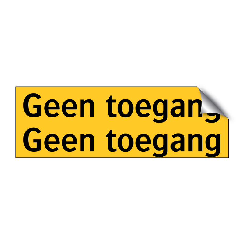 Geen toegang Geen toegang