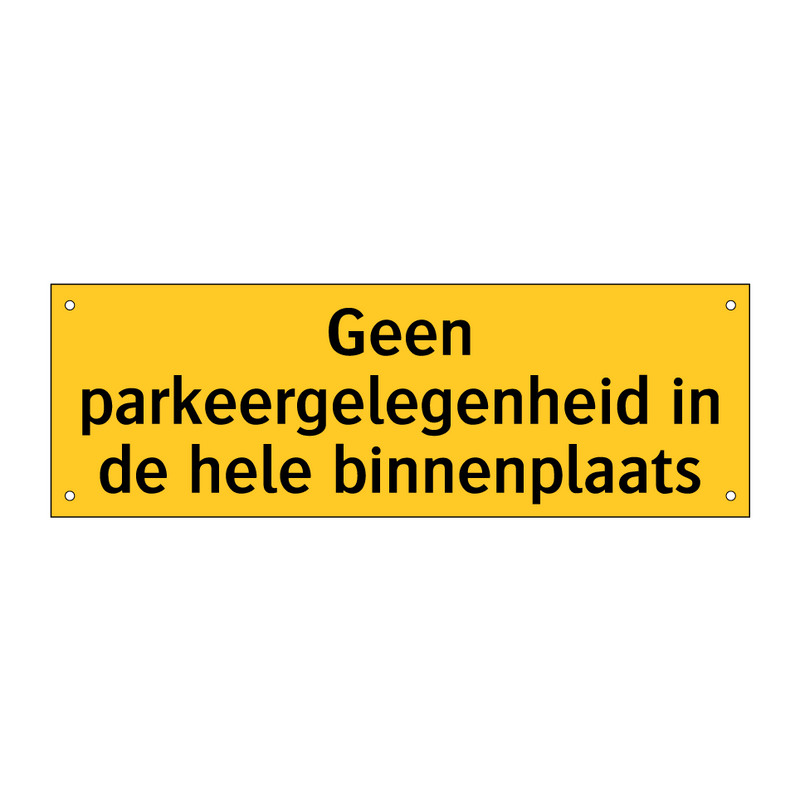 Geen parkeergelegenheid in de hele binnenplaats