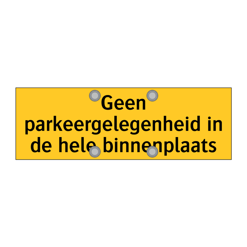 Geen parkeergelegenheid in de hele binnenplaats