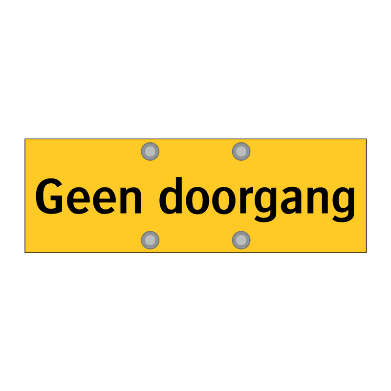 Geen doorgang