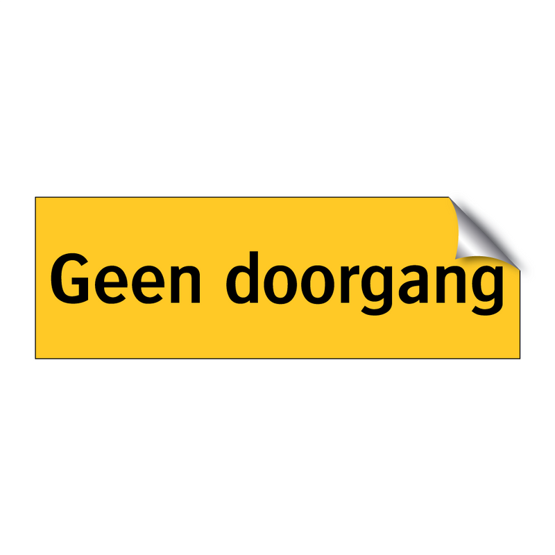 Geen doorgang