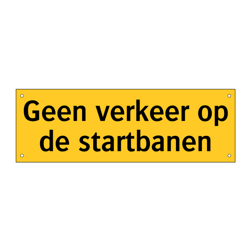 Geen verkeer op de startbanen