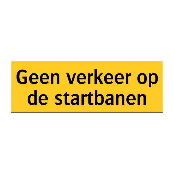 Geen verkeer op de startbanen