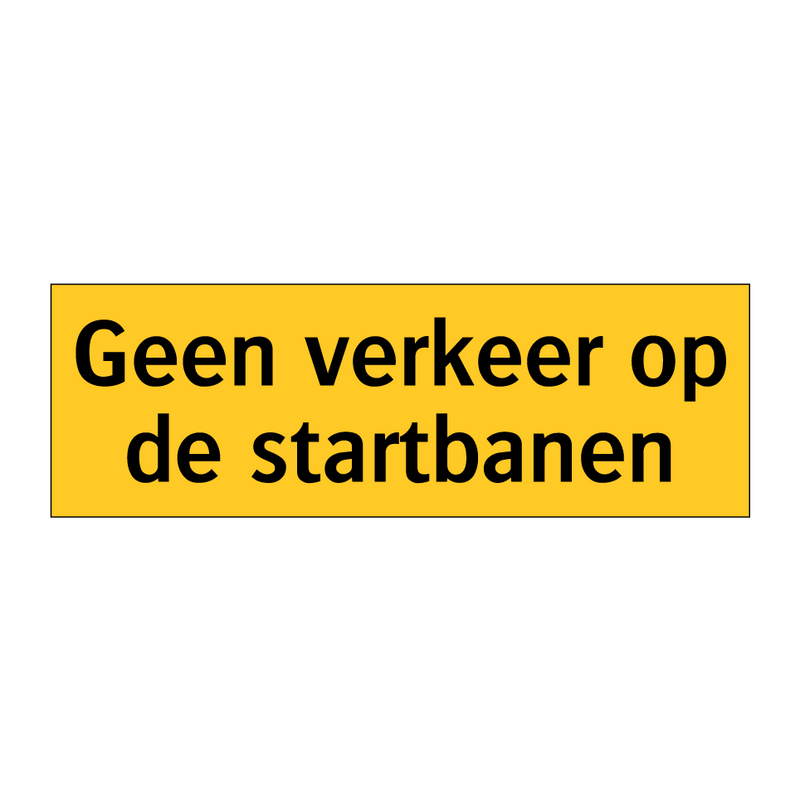 Geen verkeer op de startbanen