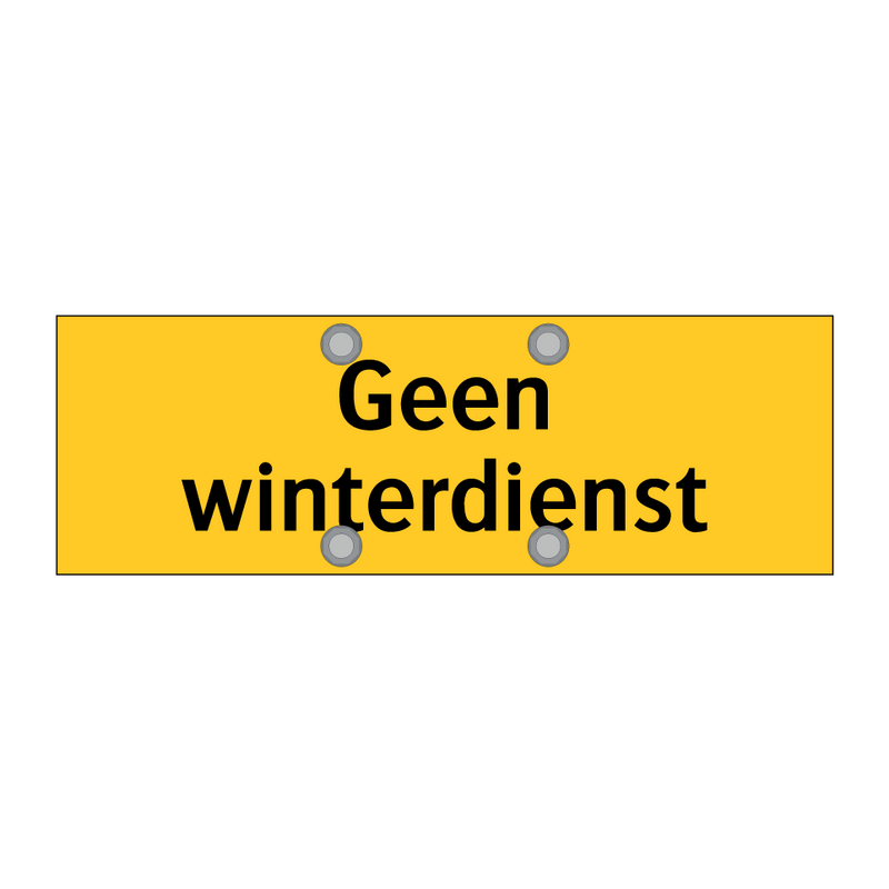 Geen winterdienst