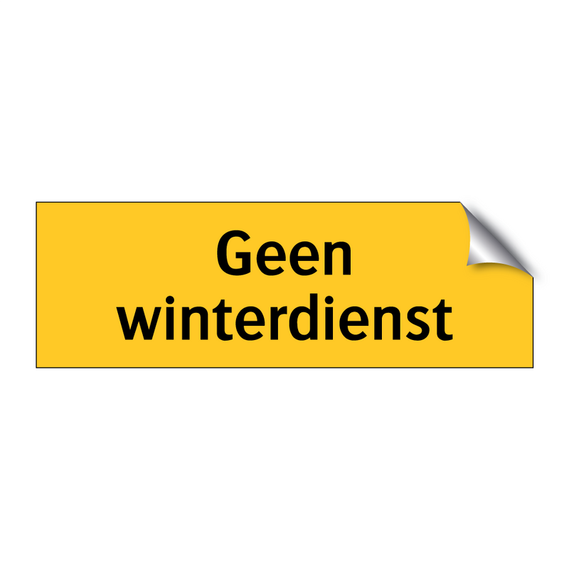 Geen winterdienst