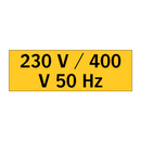 230 V / 400 V 50 Hz