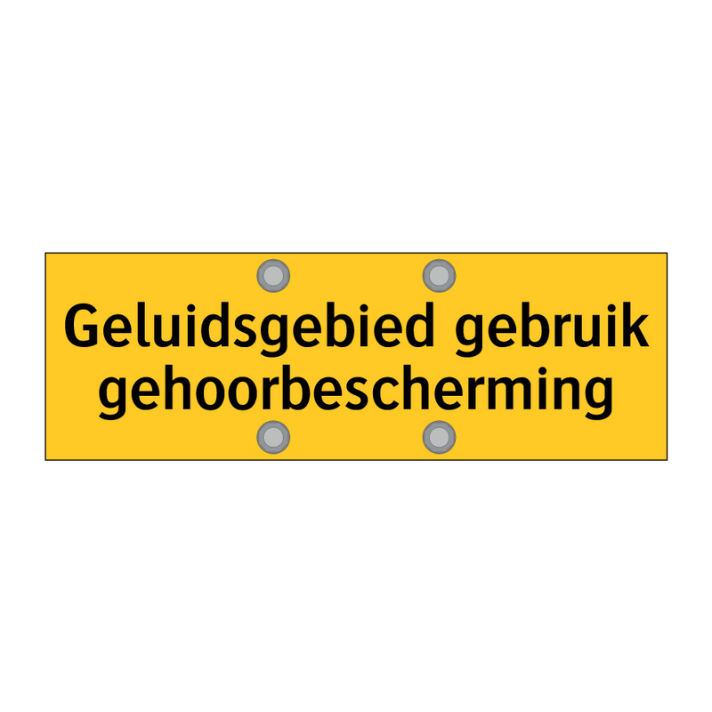 Geluidsgebied gebruik gehoorbescherming