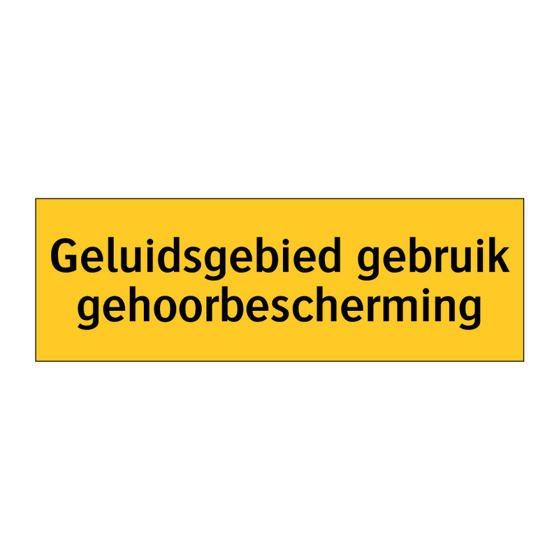 Geluidsgebied gebruik gehoorbescherming