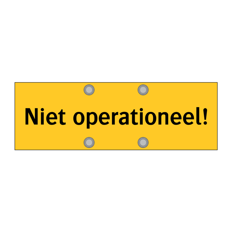 Niet operationeel!