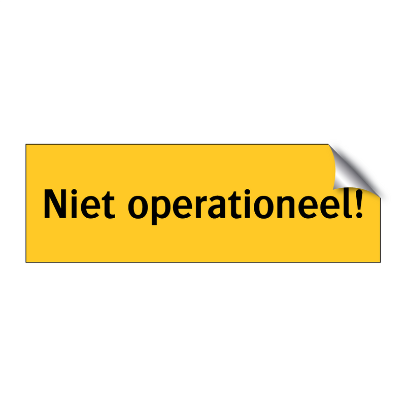 Niet operationeel!