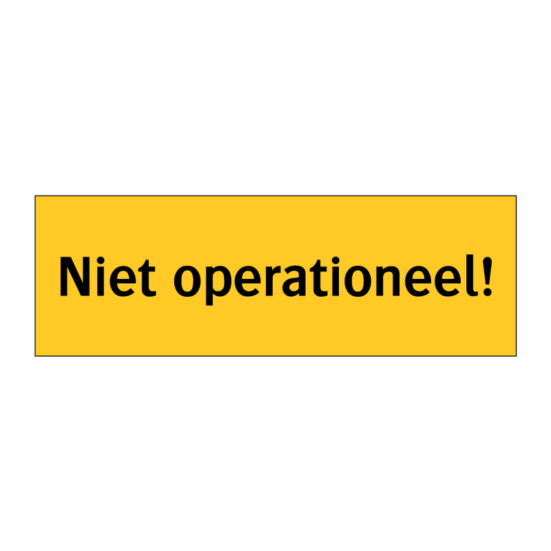 Niet operationeel!