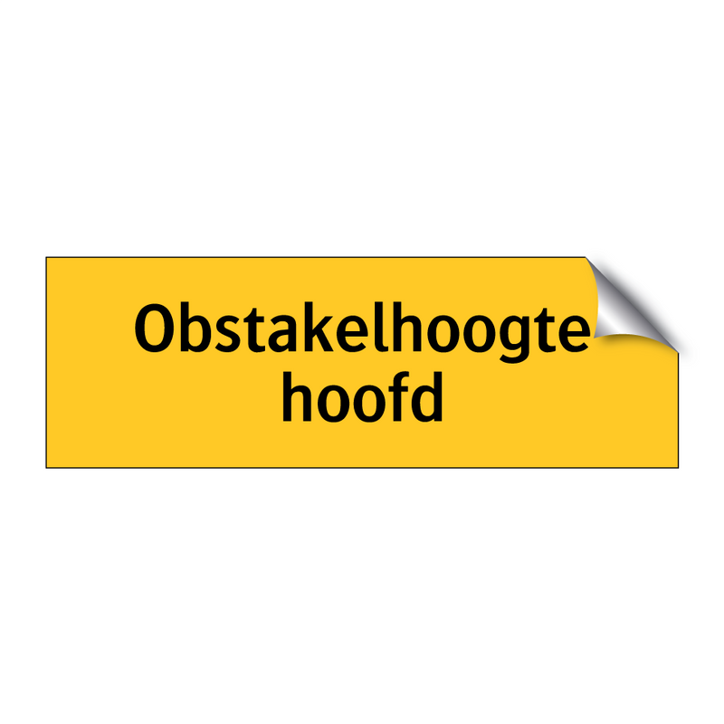 Obstakelhoogte hoofd