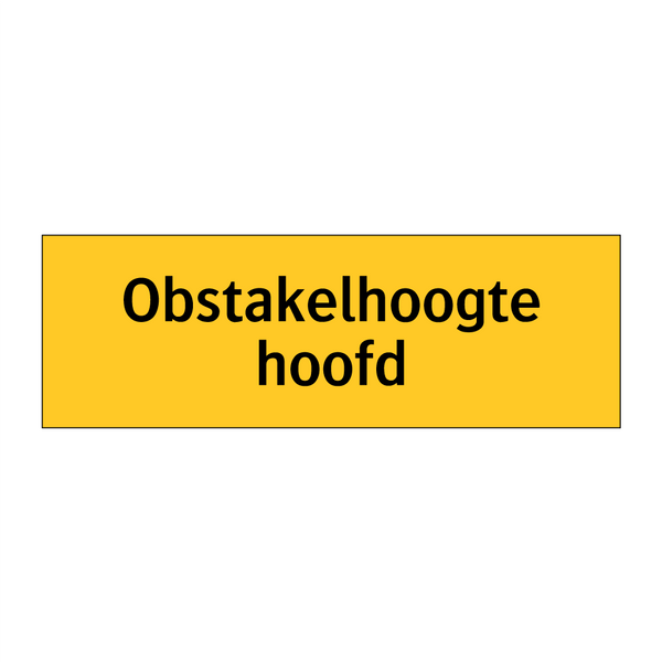 Obstakelhoogte hoofd