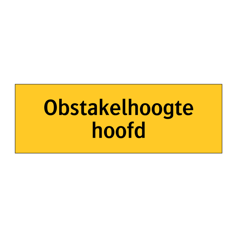 Obstakelhoogte hoofd