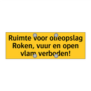 Ruimte voor olieopslag Roken, vuur en open vlam /.../