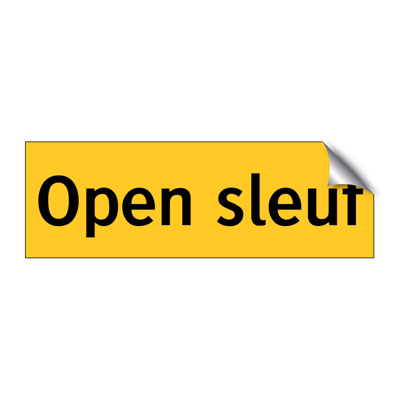 Open sleuf