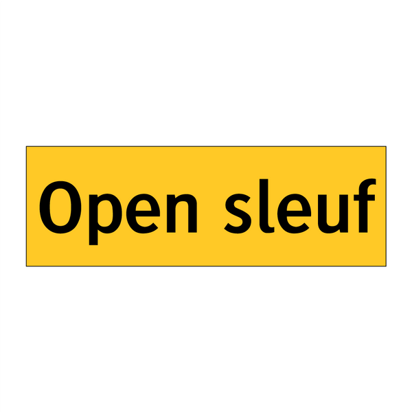 Open sleuf