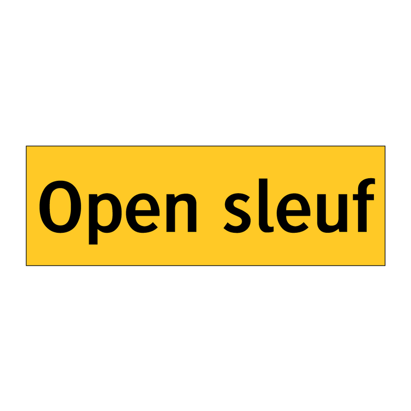 Open sleuf