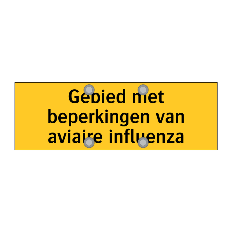 Gebied met beperkingen van aviaire influenza
