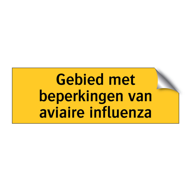 Gebied met beperkingen van aviaire influenza