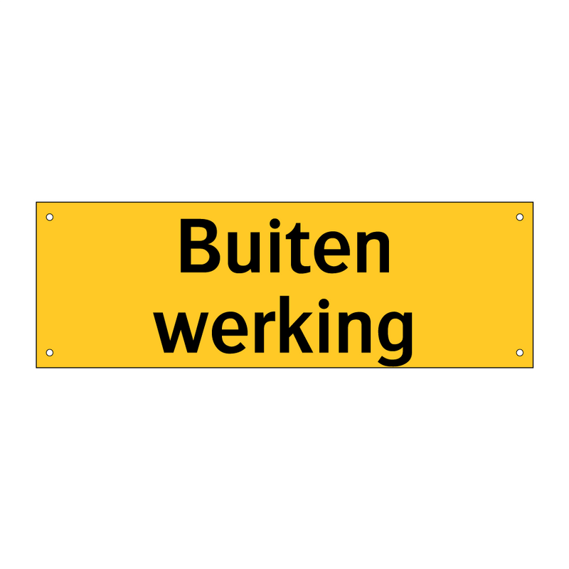 Buiten werking
