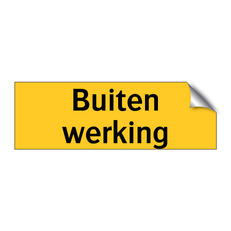 Buiten werking