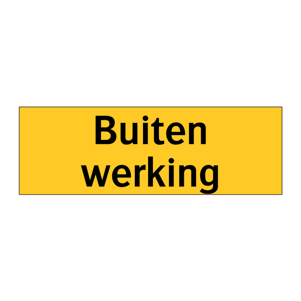 Buiten werking