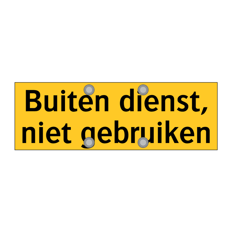 Buiten dienst, niet gebruiken