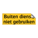 Buiten dienst, niet gebruiken