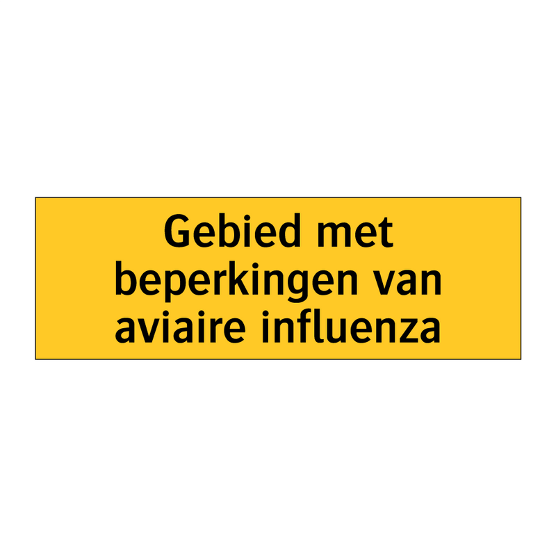 Gebied met beperkingen van aviaire influenza
