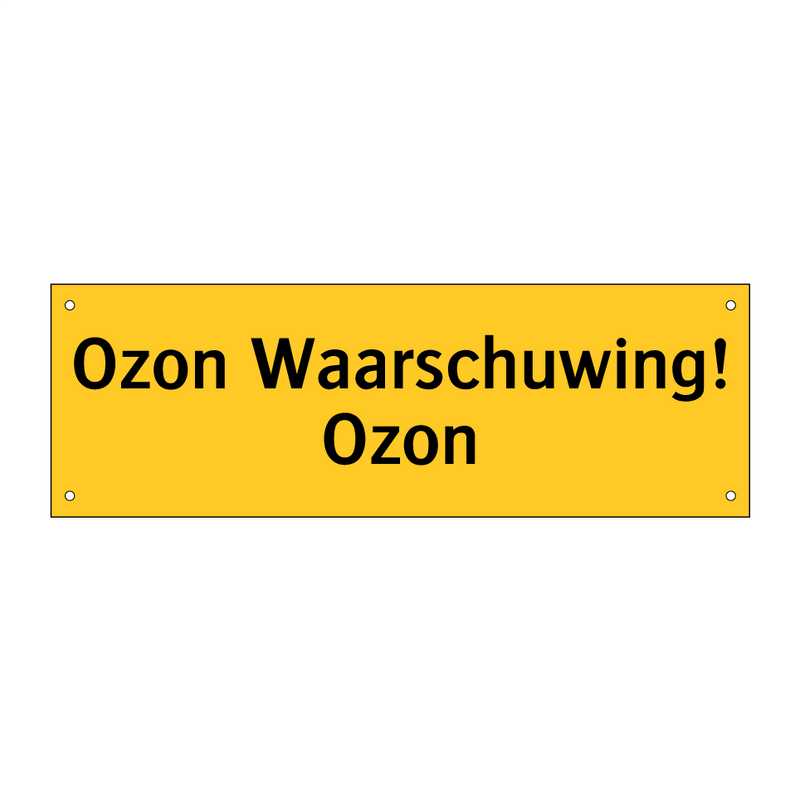 Ozon Waarschuwing! Ozon