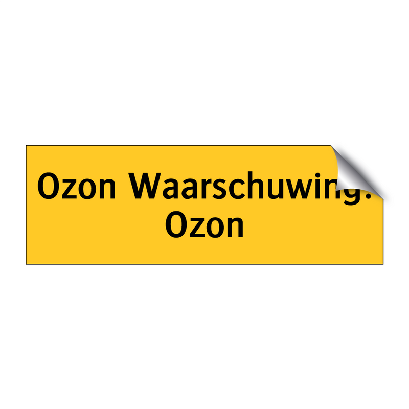 Ozon Waarschuwing! Ozon