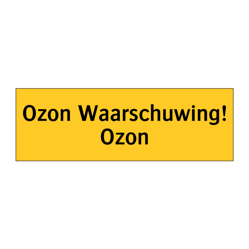 Ozon Waarschuwing! Ozon