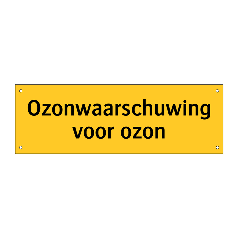 Ozonwaarschuwing voor ozon