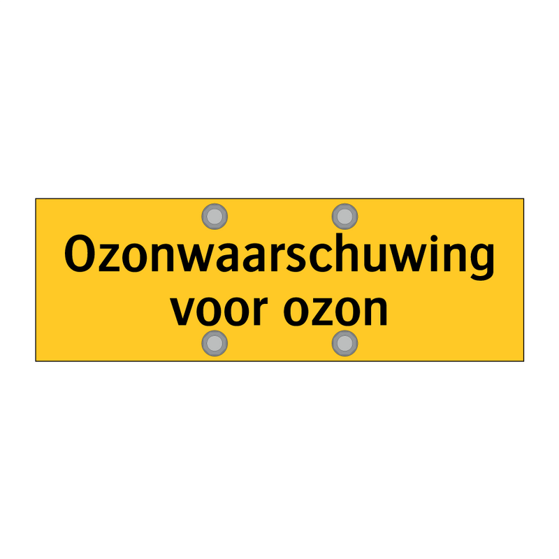Ozonwaarschuwing voor ozon