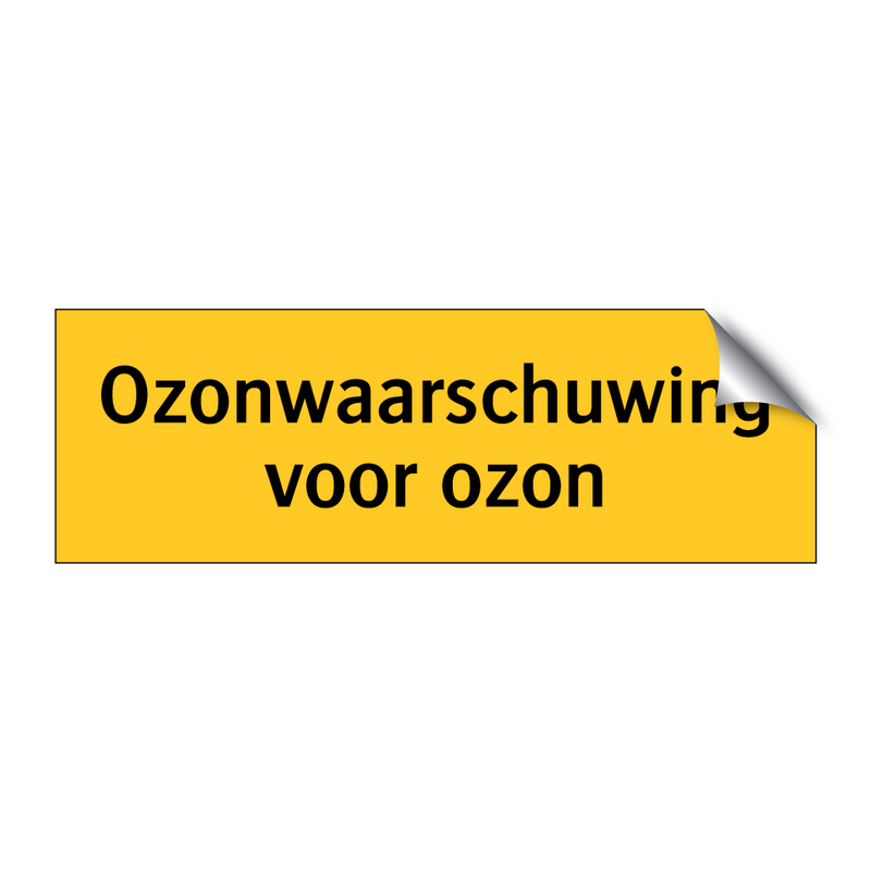 Ozonwaarschuwing voor ozon