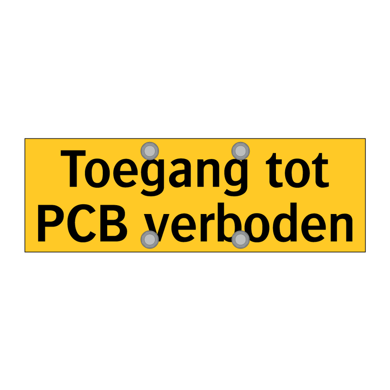 Toegang tot PCB verboden