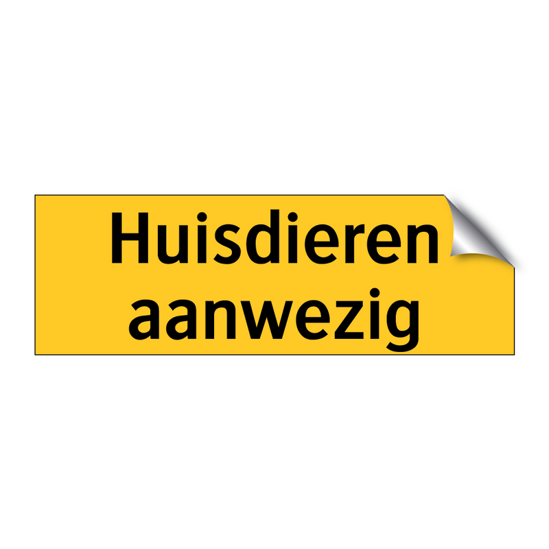 Huisdieren aanwezig